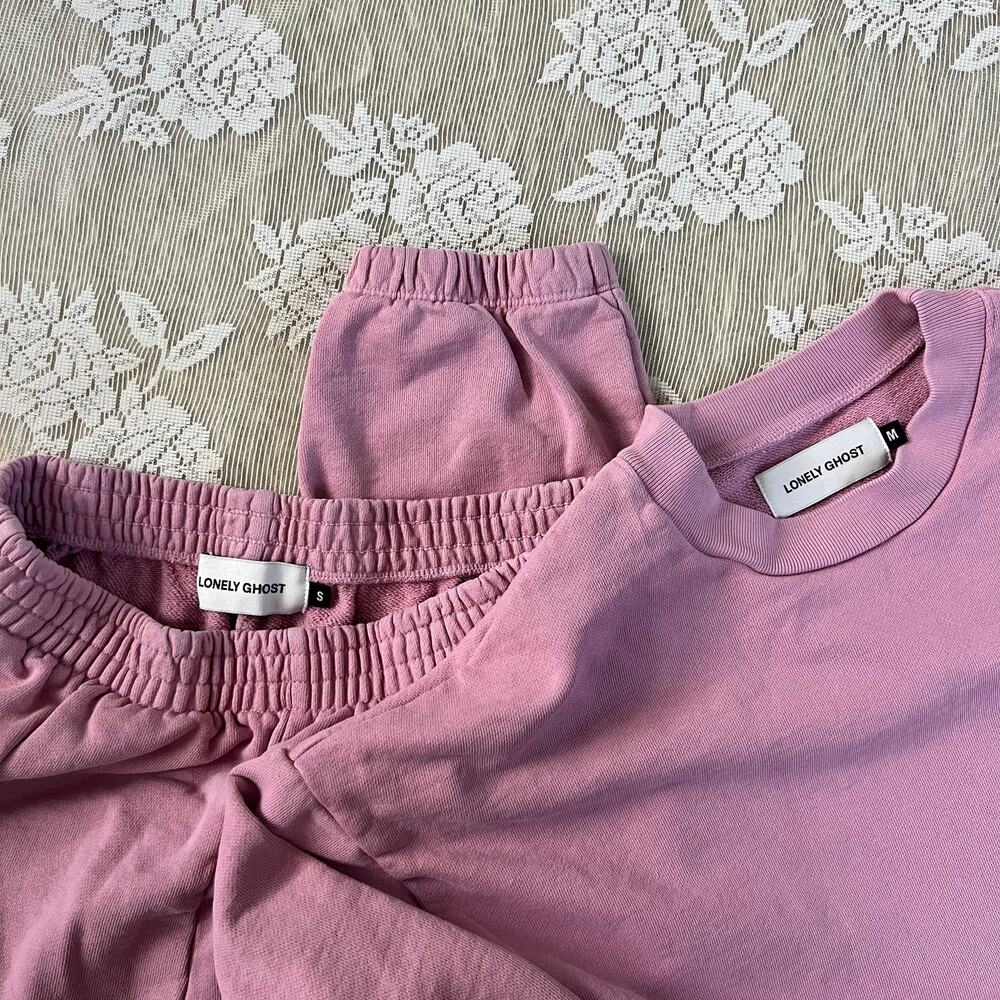 Lonely Ghost Pink “You Are Here” Sweat Set Size S/M - Picture 2 of 6